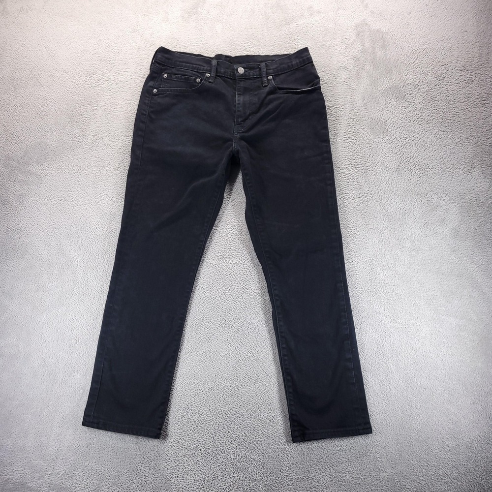 Levis 511 Jeans Mens 34x32 Black Slim Tapered Dark Wash Stretch Denim Comfort